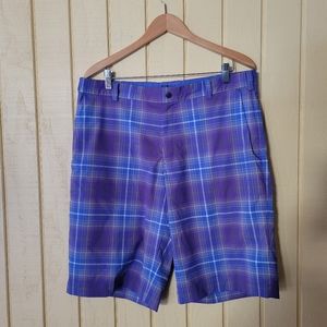 Nike Golf Purple Plaid Shorts size 36